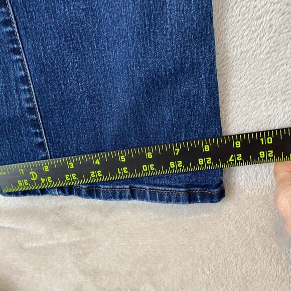 Lee Riders Woman's Jeans 14 Long Slim Bootcut Midrise Dark Wash Cotton/Polyester - Picture 4 of 14